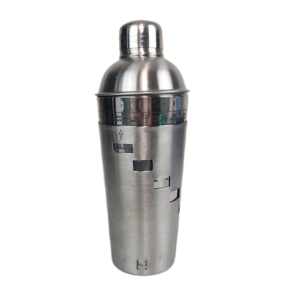 OGGI Dial A Drink Cocktail Shaker - Stainless Steel, 15 Recipes, Built in Str...